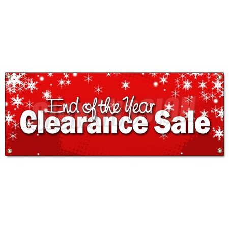 Signmission END OF THE YEAR CLEARANCE SALE BANNER SIGN blow out 50% off B-End Of The Year Clearanc